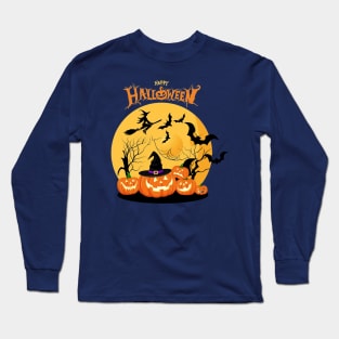 Happy Halloween, Spooky Season, Funny Halloween, Halloween Pumpkin,Halloween Ghost Long Sleeve T-Shirt